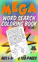 Mega Word Search Coloring Book