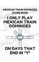 Mexican Train Dominoes Score Book