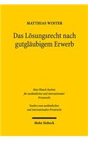 Das Losungsrecht nach gutglaubigem Erwerb