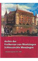 Archiv Der Freiherren Von Mentzingen Schlossarchiv Menzingen