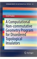 Computational Non-Commutative Geometry Program for Disordered Topological Insulators