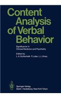 Content Analysis of Verbal Behavior