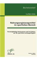 Nahrungsergänzungsmittel im sportlichen Bereich: Verzweigtkettige Aminosäuren und ihr Einfluss auf die sportliche Leistungsfähigkeit(German)