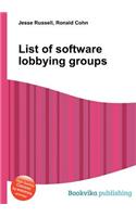 List of Software Lobbying Groups