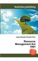 Resource Management ACT 1991: (English)