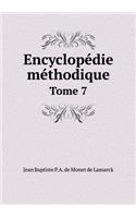 Encyclopédie Méthodique Tome 7