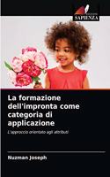 formazione dell'impronta come categoria di applicazione