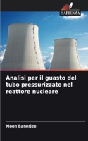 Analisi per il guasto del tubo pressurizzato nel reattore nucleare