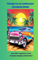 Vintage Car & Landscapes Coloring Book