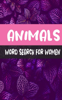 Animals Word Search For Women