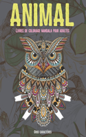 Livres de coloriage Mandala pour adultes - Gros caractères - Animal