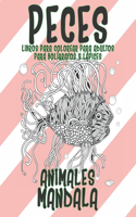 Libros para colorear para adultos para bolígrafos y lápices - Mandala - Animales - Peces