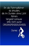 alle Fahrradfahrer da draußen, die im Dunkeln ohne Licht fahren