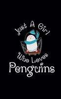 Girl Who Loves Penguins: Sketchbook 6x9" Blanko - Great Valentine's & Anniversary Gift For Her - Penguin Lady Birthday Gift Drawing Book For Sketching Painting Writing