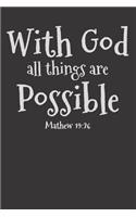 Bible Christ Church God Believe Notebook / Journal