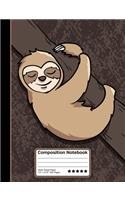 Lazy Sloth Composition Notebook