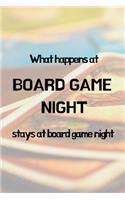 What happens at board game night stays at board game night: CRBooks Notebook 6x9