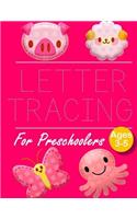 Letter Tracing for Preschoolers PIG BUTTERFLY