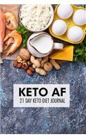 Keto AF 21 day keto diet journal