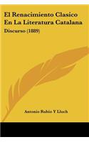 Renacimiento Clasico En La Literatura Catalana