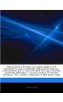 Articles on Spreadsheet Software, Including: Lotus 1-2-3, Microsoft Excel, Multiplan, Spreadsheet, Visicalc, Lotus Improv, Lotus Symphony for DOS, Qua