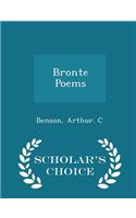 Bronte Poems - Scholar's Choice Edition