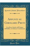 Appunti Su Girolamo Preti