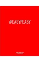 Notebook for Cornell Notes, 120 Numbered Pages, #EASYPEASY, Red Cover: For Taking Cornell Notes, Personal Index, 8.5"x11", Hashtag Series, Genius Edition