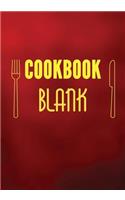 Cookbook Blank: Blank Recipe Cookbook Journal V1