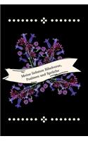 Meine liebsten Bibelverse, Psalmen und Sprüche: Christliches Notizbuch - Schwarz - Blüten-Motiv - Liniert - Insgesamt 135 Seiten - Maße ca. DIN A5