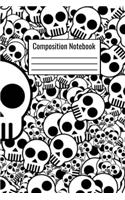 Composition Notebook: Halloween Skull Themed Composition Journal For Kids Teens Adults Parents Teachers To Write Down Daily Notes