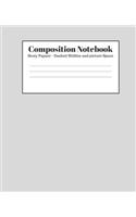 Composition Notebook - Story Paper - Dashed Midline and Picture Space