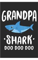 Grandpa Shark doo doo doo: Mens Grandpa Shark Funny Journal/Notebook Blank Lined Ruled 6x9 100 Pages