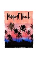 Newport Beach: California Christmas Notebook With Lined Wide Ruled Paper For Taking Notes. Stylish Tropical Travel Journal Diary 6 x 9 Inch Soft Cover. For Home, W