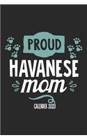 Proud Havanese Mom Calender 2020
