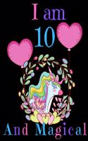 I am 10 & Magical! A Happy Birthday Activity Notebook and diary for Writing and Drawing