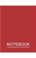 Red Cover Unlined Notebook: All-Purpose Composition Notebook - Large (8.5 x 11 inches) - 100 Blank Pages