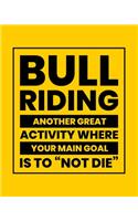 Bull Riding Another Great Activity Where Your Main Goal Is to "Not Die"