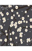 sketchbook: Cherry blossom on grey cover (8.5 x 11) inches 110 pages, Blank Unlined Paper for Sketching, Drawing, Whiting, Journaling & Doodling(4 Cherry Blossom on Grey Sketchbook)