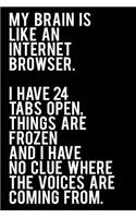 My Brain Is Like an Internet Browser I Have 24 Tabs Open Things Are Frozen and I Don't Know Where the Voices Are Coming from