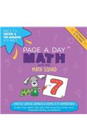 Page a Day Math Addition & Math Handwriting Book 3 Set 2: Practice Writing Numbers & Adding 7 to Numbers 0-5
