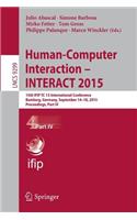 Human-Computer Interaction - Interact 2015