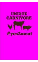 Unique Carnivore #yes2meat: Humans are well adapted to eating fat and meat and we have throughout our evolution. Eat meat and drink water for excellent health and body composit