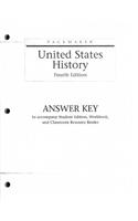 Pacemaker United States History Answer Key: To Accompany Student Edition, Workbook, and Classroom Resource Builder: To Accompany Student Edition, Workbook, and Classroom Resource Builder