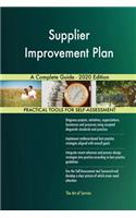 Supplier Improvement Plan A Complete Guide - 2020 Edition