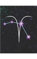 Aries Astrological Zodiac Sign Notebook: Best Aries zodiac College Ruled notebook to take notes with.