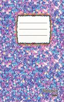 Notizbuch blanko: glitzernde Sterne - A4 Format - 112 Seiten - Notizbuch mit Register -ideal als Tagebuch, Skizzenbuch, Sketchbook, Zeichenbuch oder leeres Malbuch