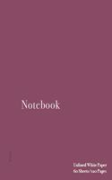 Unlined Notebook: Large 8.5x11 in; 60 Sheets 120 Pages; Berry Color