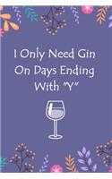 Lined Notebook with Quote - Gin Gifts for Women, Gifts for Gin Lovers