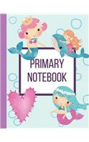 Primary Notebook: Blank Dotted Lined Paper-Mermaid Friends-120 Pages 8.5 x 11